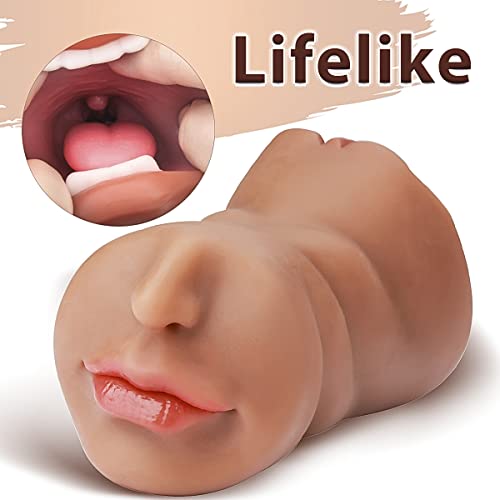 3-in-1-Pocket-Pussy-Male-Masturbators-with-Lifelike-Face-Sex-Doll-with-Realistic-Textured-Mouth-Vagina-and-Tight-Anus-Masturbator-Deep-Throat-Oral-Adult-Sex-Toys-for-Men-Masturbation-Brown-0-1