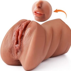3 in 1 Pocket Pussy Male Masturbators with Lifelike Face Sex Doll with Realistic Textured Mouth Vagina and Tight Anus Masturbator Deep Throat Oral Adult Sex Toys for Men Masturbation Brown 0 3 in 1 Pocket Pussy Male Masturbators with Lifelike Face, Sex Doll with Realistic Textured Mouth Vagina and Tight Anus, Masturbator Deep Throat Oral Adult Sex Toys for Men Masturbation (Brown)