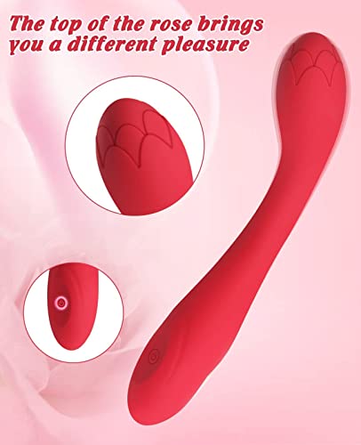 Alovegarden-Clitoral-G-Spot-Powerful-Rose-Vibrator-Waterproof-Dildo-Clit-Stimulator-with-10-Vibration-Modes-Softer-and-Flexible-Sex-Toy-for-Women-Clitoral-Vibrator-Red-0-2