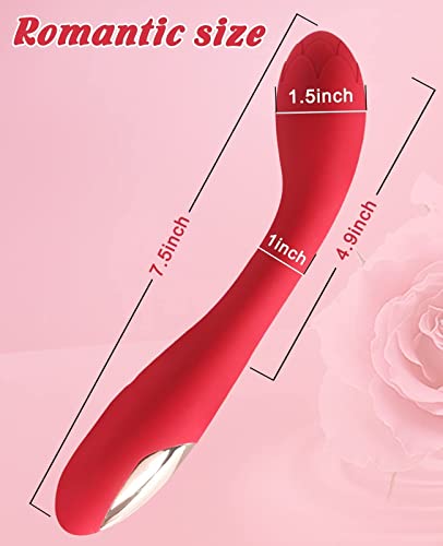 Alovegarden-Clitoral-G-Spot-Powerful-Rose-Vibrator-Waterproof-Dildo-Clit-Stimulator-with-10-Vibration-Modes-Softer-and-Flexible-Sex-Toy-for-Women-Clitoral-Vibrator-Red-0-3