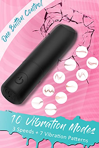 Bullet-Vibrator-with-Angled-Tip-for-Precision-Clitoral-Stimulation-Discreet-Rechargeable-Lipstick-Vibe-with-10-Vibration-Modes-Waterproof-Nipple-G-spot-Stimulator-Sex-Toys-for-Women-Black-0-0