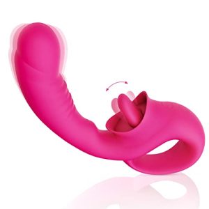 Clitoral Licking G Spot Vibrator Realistic Dildo Clitoralis Stimulator for Women with 10 Licking Vibrating Modes Strapless Strap On Dildo for Multiple Stimulation Adult Sex Toys for Women 0 Clitoral Licking G Spot Vibrator, Realistic Dildo Clitoralis Stimulator for Women with 10 Licking & Vibrating Modes, Strapless Strap-On Dildo for Multiple Stimulation, Adult Sex Toys for Women