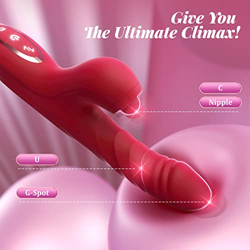 Rabbit-Vibrator-Thrusting-Dildo-for-Women-Sex-Toys-Thrusting-Vibrator-Clitoral-Stimulator-with-10-Vibration-7-Thrust-Mode-with-Licking-G-Spot-Vibrators-Adult-Sex-Toy-for-Women-and-Couple-Pleasure-0-2