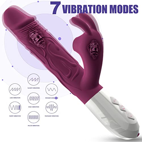 Realistic-Rabbit-Vibrator-Dildo-for-Women-Vaginal-Health-G-Spot-Vibrator-with-Bunny-Ears-7-VibrationsWaterproof-Clitoral-Stimulator-for-Beginners-Heated-Rechargeable-Adult-Sex-Toys-0-0