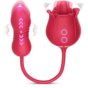 Rose Sex Toy Dildo Vibrator 3in1 Rose Sex Stimulator for Women with 9 Tongue Licking 9 Thrusting Dildo G Spot Vibrators Adult Sex Toys Games Clitoral Nipple Licker for Woman Man Couples Pleasure 0 Rose Sex Toy Dildo Vibrator - 3in1 Rose Sex Stimulator for Women with 9 Tongue Licking & 9 Thrusting Dildo G Spot Vibrators, Adult Sex Toys Games Clitoral Nipple Licker for Woman Man Couples Pleasure