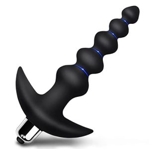 Vibrating Anal Beads Butt Plug Flexible Silicone 16 Vibration Modes Graduated Design Anal Sex Toy Waterproof Bullet Vibrator for Men Women and Couples 0 Vibrating Anal Beads Butt Plug - Flexible Silicone 16 Vibration Modes Graduated Design Anal Sex Toy Waterproof Bullet Vibrator for Men, Women and Couples