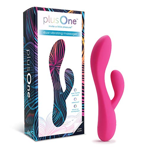 plusOne Rabbit Vibrator for Women Made of Body Safe Silicone Fully Waterproof USB Rechargeable Dual Vibrating Massager with 10 Vibration Settings 0 Rabbit Vibrator for Women - Made of Body-Safe Silicone, Fully Waterproof, USB Rechargeable - Dual Vibrating Massager with 10 Vibration Settings