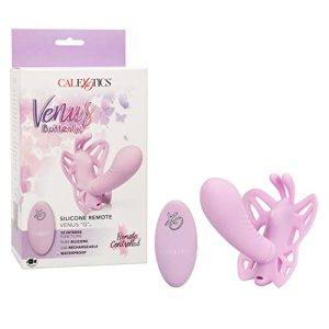 CalExotics Venus Butterfly Silicone Remote Venus G Hands Free Strap On Personal Massager Probe with Controller Waterproof Adult Vibrator Sex Toy for Couples Pink 0 CalExotics Venus Butterfly Silicone Remote Venus G – Hands Free Strap On Personal Massager Probe with Controller – Waterproof Adult Vibrator Sex Toy for Couples - Pink