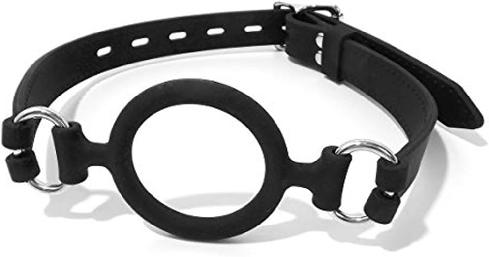 Open Mouth Gag O-ring Gag Restraints, Head Harness Restraint Mouth O-ring Gag Oral Fixation, Adjustable Strap