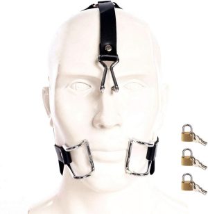 51zSruB5caL. AC SL1001 Hook Claw Mouth Spreader & Nose Hook, Open Mouth Gag for Sex Fetish Restraints SM Adjustable Slave Harness Sex Toy for Men and