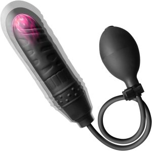61Hvp9OWStL. AC SL1500 Inflatable Anal Pulg Expand Butt Plug,Silicone Dildo Sex Toy for Men & Women Resizable Enema Toy with Balloon Pump & Anal Easy
