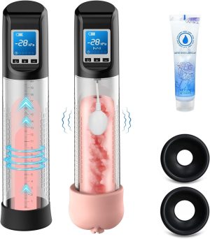 7139hgIJR8L. AC SL1500 Electric Vacuum Vibrating Penis Pump with Pocket Pussy, 6 Suction & 9 Vibration Intensities, Penis Enlargement Extend Pump with