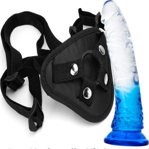8.6inches Strap-on Dildo Realistic Dildo with Wearable,Strap Harness Adult Sex Toy Suction Cup for Couple Pegging Women Lesbian
