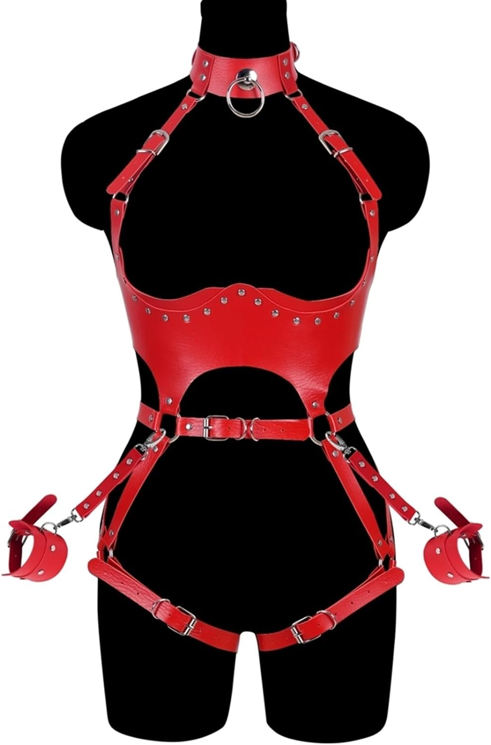 61JMI6nuQ1L. AC SL1500 DYLJixin Women Punk PU Leather Body Waist Belt Bodysuit Bondage Body Harness Belt Sexy Lingerie Leg Garter BT1