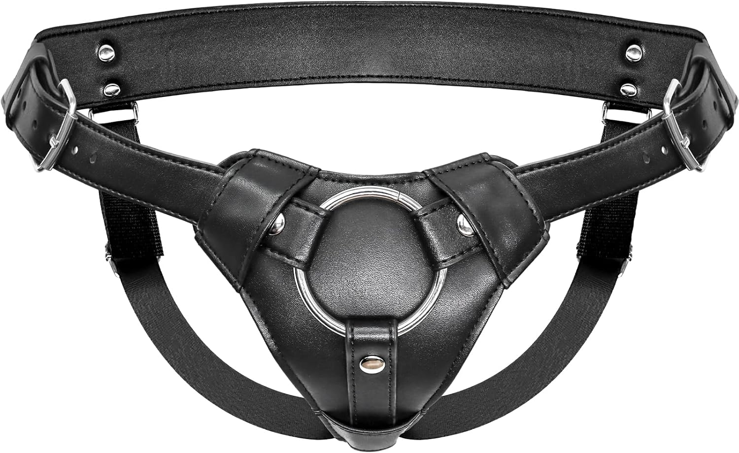 71qwU9UVh5L. AC SL1500 Strap On Dildo Harness Adult Sex Toys for Women Men Pegging Dildo, Adjustable Waist and Thigh Soft Nylon Vegan Leather Belt with